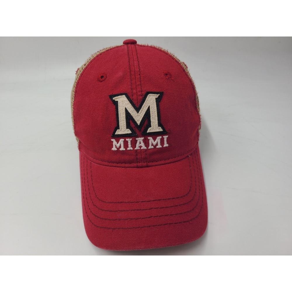 Miami University of Ohio RedHawks Zephyr Mesh Trucker Snapback‎ Hat Cap NCAA Red